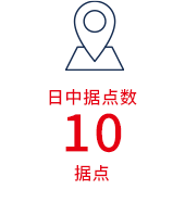 日中拠点数10拠点