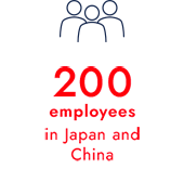 200 employees in Japan and China