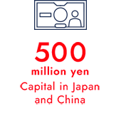 Capital in Japan and China: 500 million yen